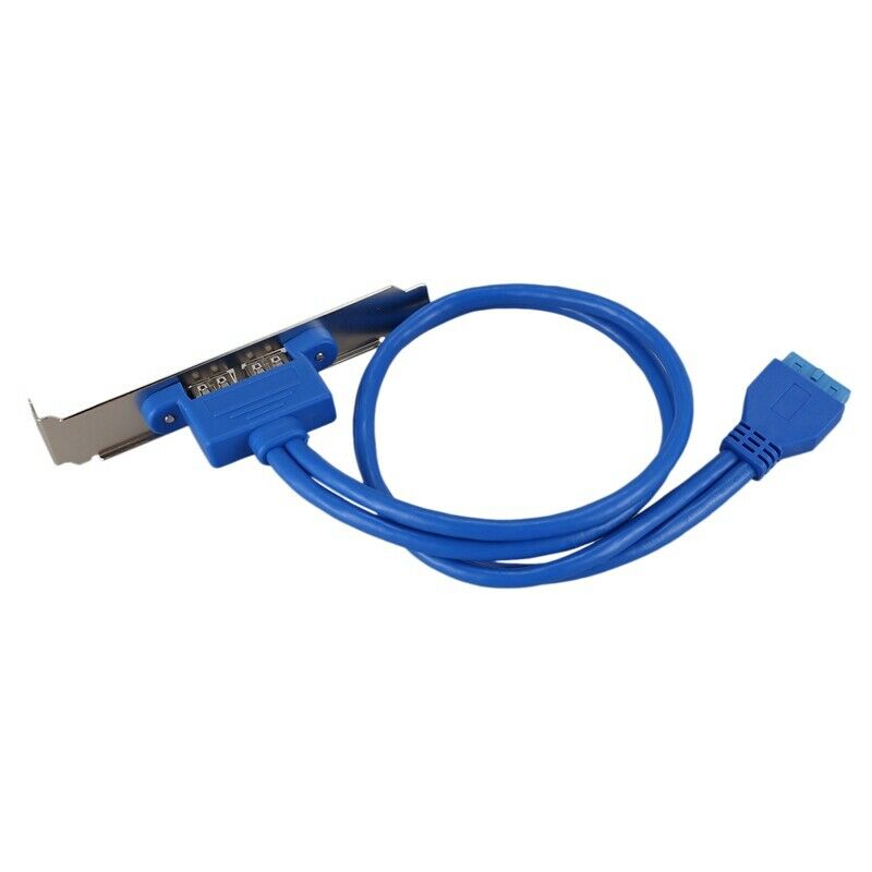 50cm 20 Pin Header Cable to USB 3.0 Type A Female PCI Bracket G8F9F9