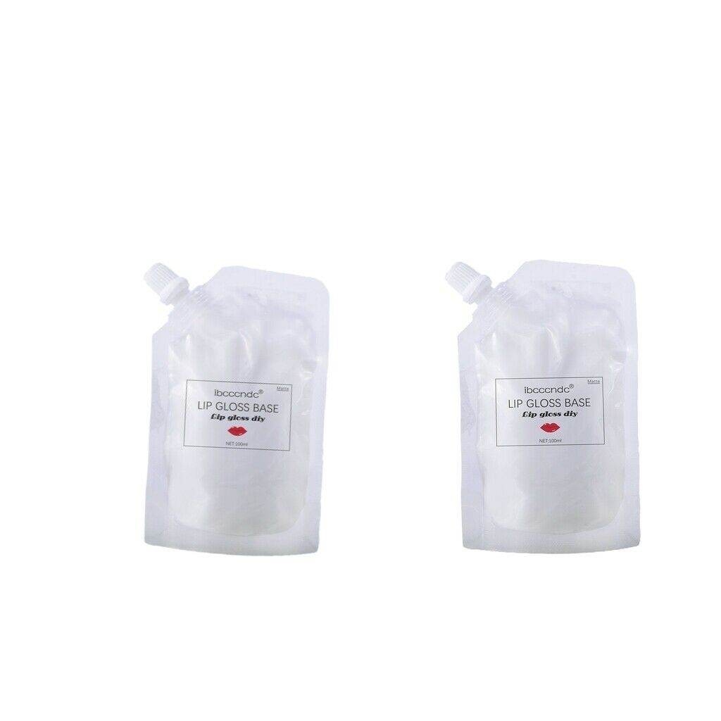 2Bags 100ml Makeup Lip Gloss Base Essence Hydrating Non-sticky DIY Gel