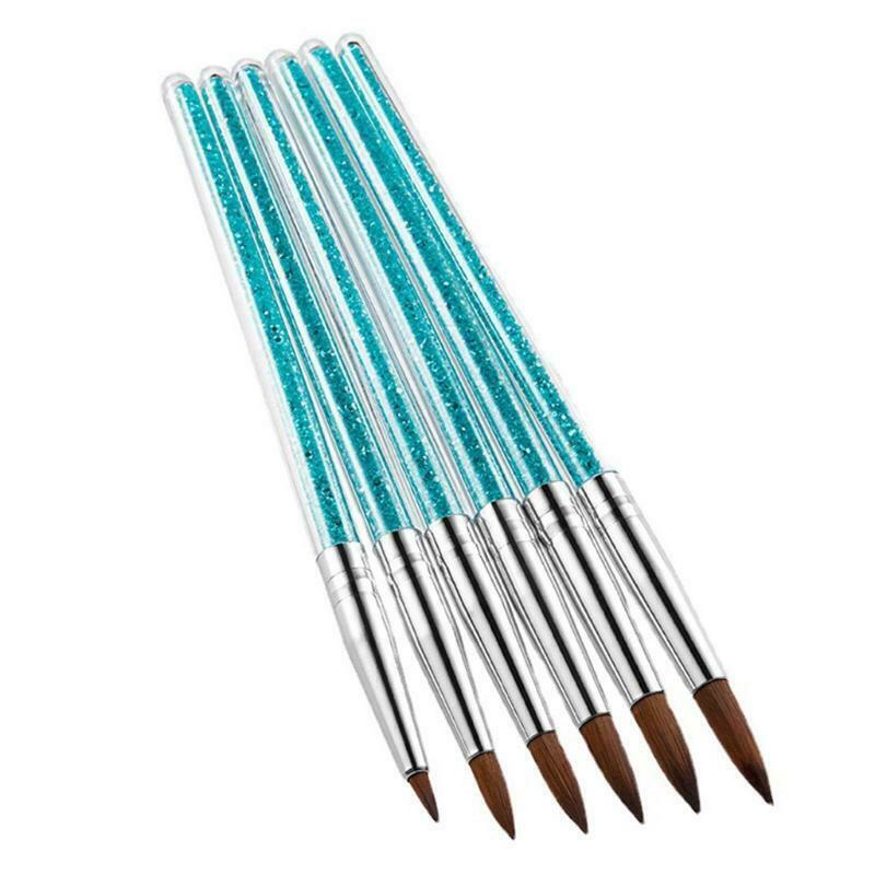 Acrylic Nail Brushes Set Drawing Pen Builder UV Gel Powder Manicure Salon Tool