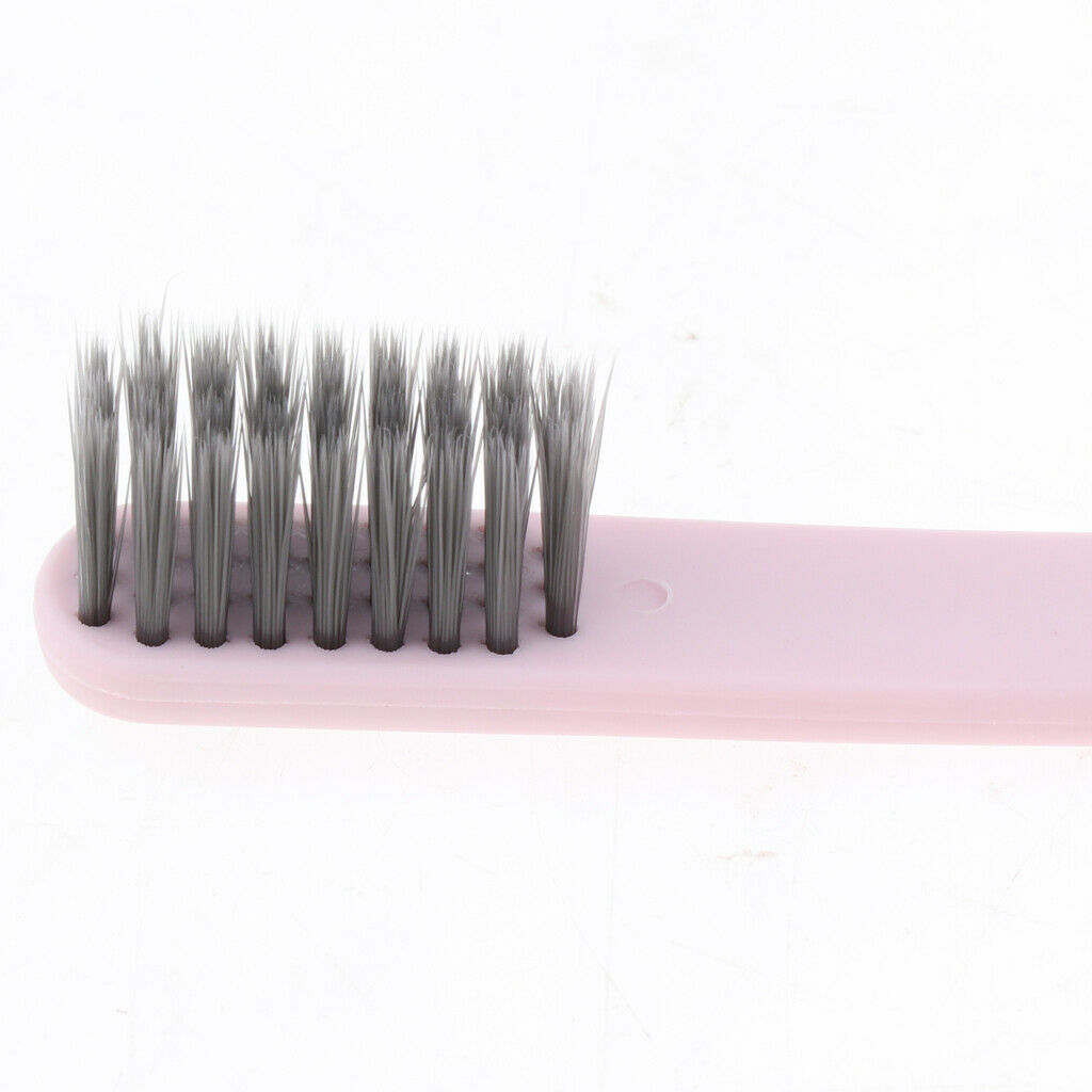 5pcs Adults Soft-bristle Toothbrush Couples Travel Tooth Brushes Pink