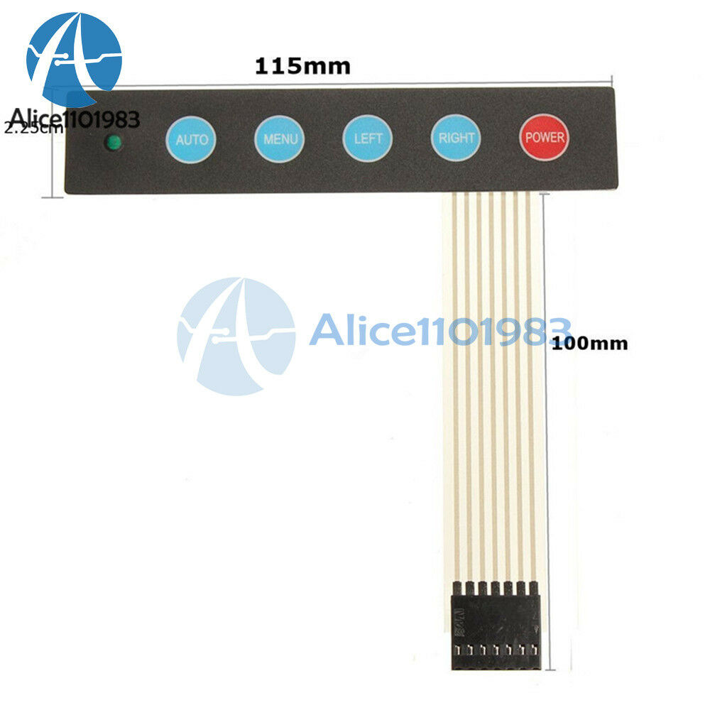 LED 1x5 Matrix Array 5 Key Membrane Switch Keypad Keyboard Menu Auto For Arduino