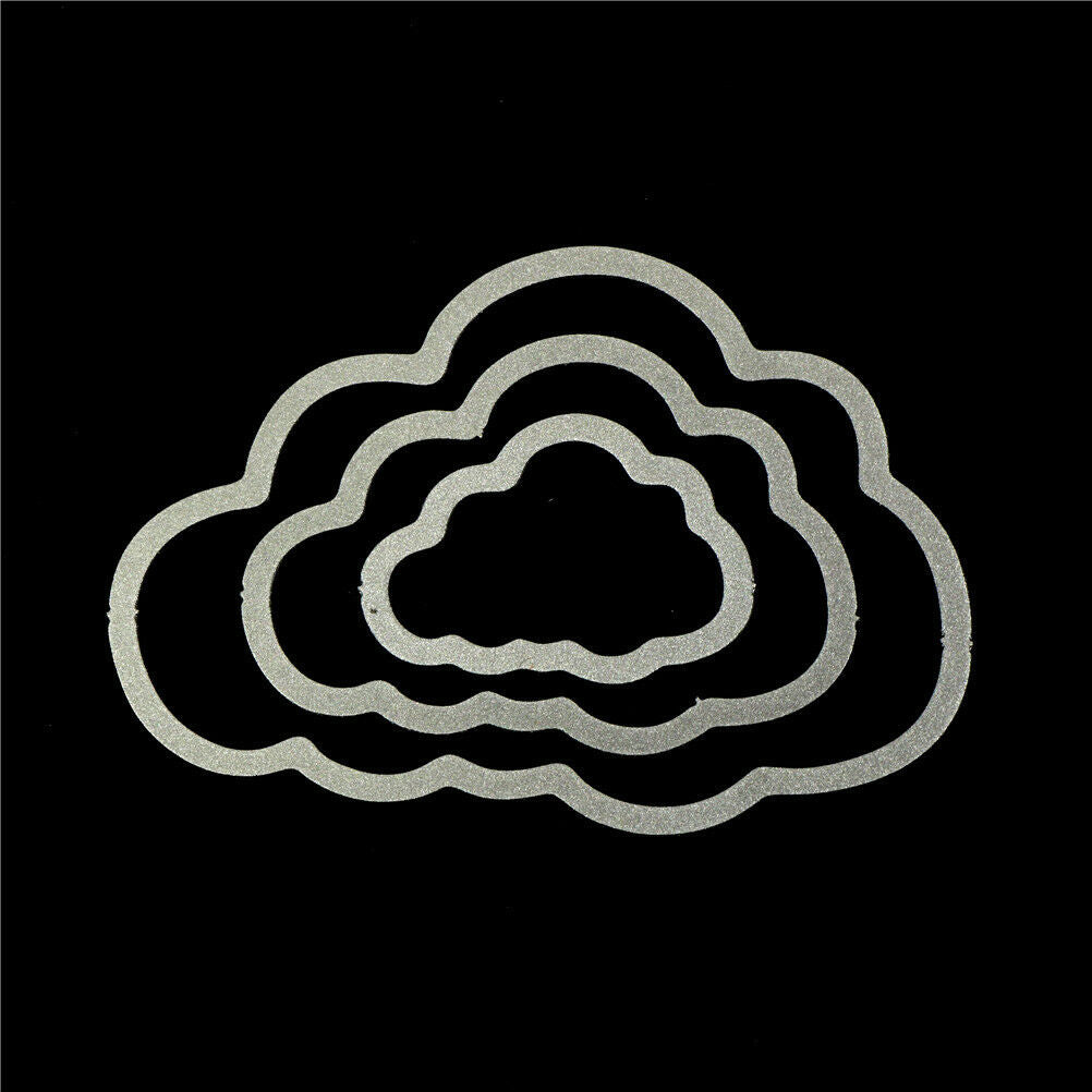 3pcs flaky clouds metal cutting dies stencil scrapbook album embossing cra.l8