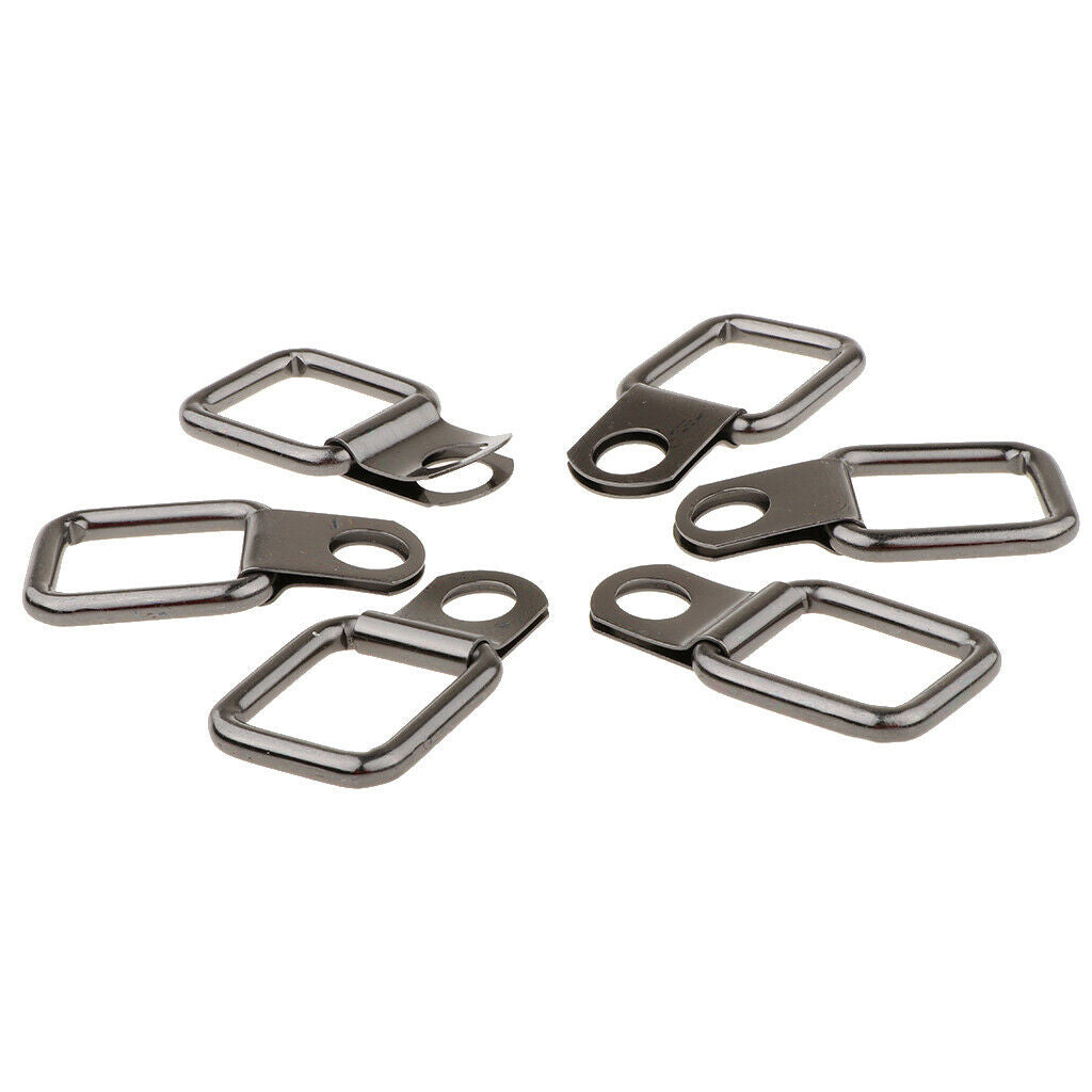 12pcs Small Steel D-Ring Tie Downs for Case Truck Cargo Trailer RV Anchor