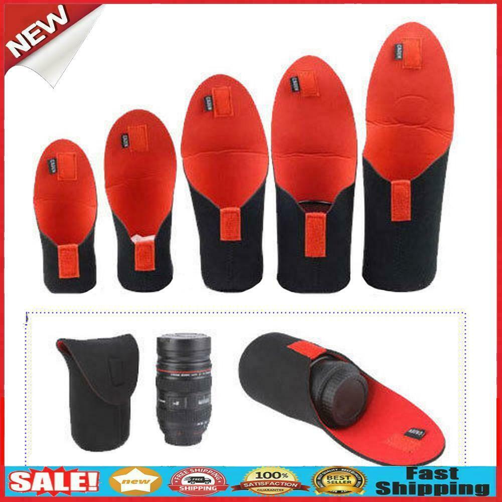 5pcs Neoprene DSLR Camera Lens SoftProtector Pouch BagCase Set S M L XL XXL @