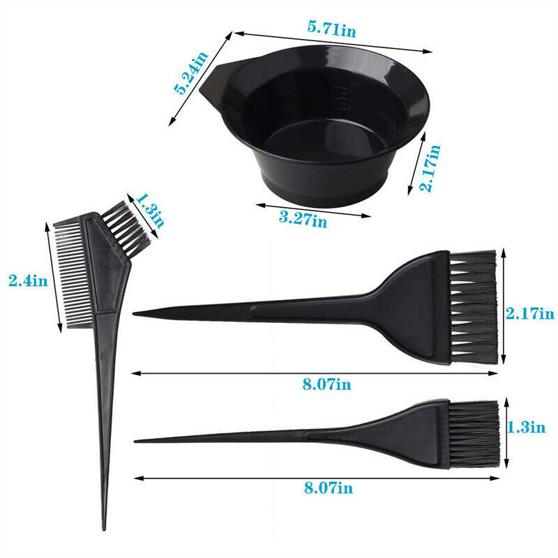 26pcs Hair Dyeing Bowl Cape Coloring Brush Comb Earcap Clip Kits Hair Tint TFCA