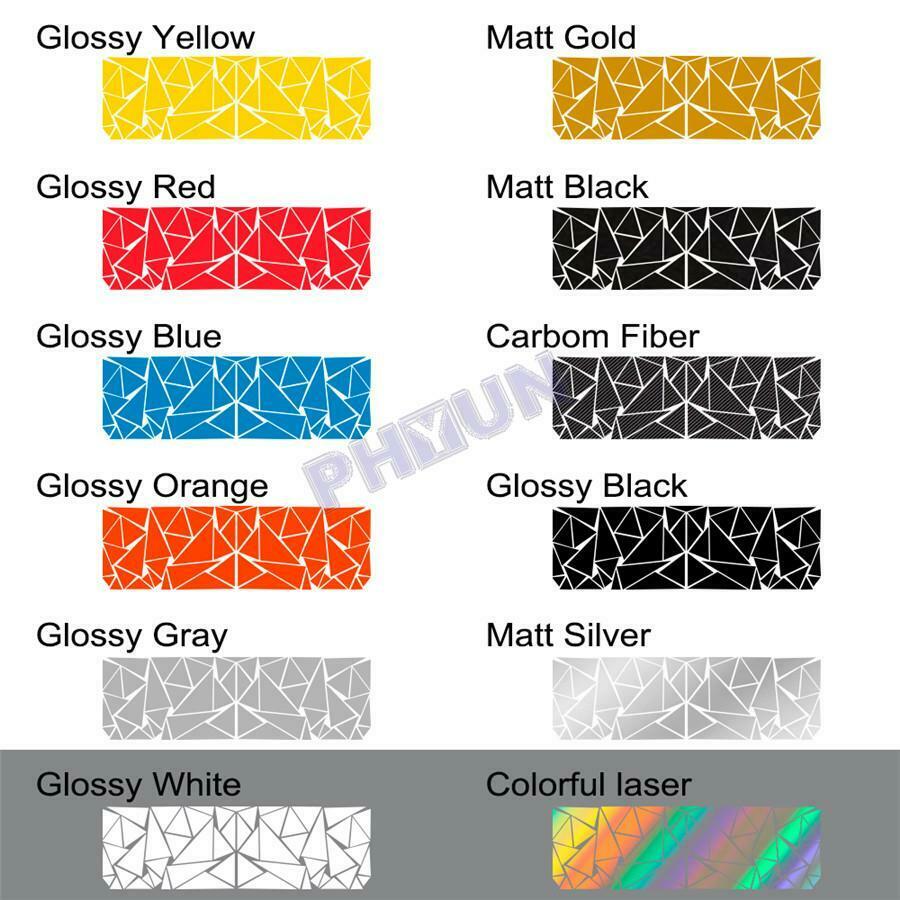 200 x 60cm Car Truck Body Stickers Decals Glossy Black Triangles Look Waterproof