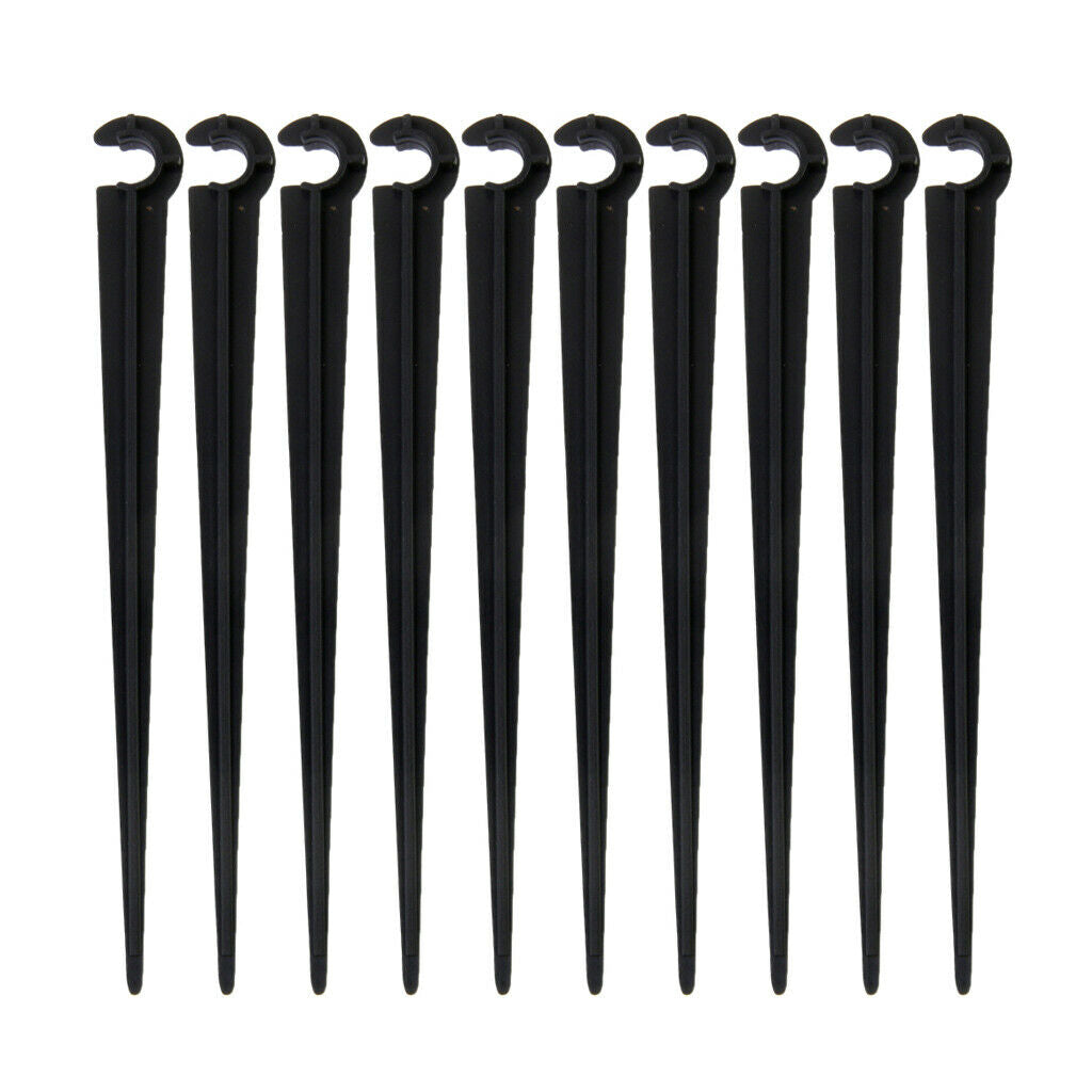 Hook fixed Stem Stake & Connector Fitting for 4/7mm Drip Irrigation Tubing Pipe