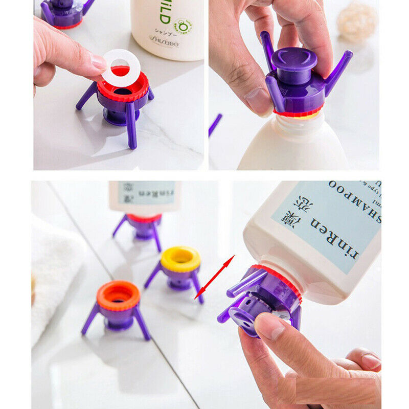 3Pcs Toss It Bottle Stand Cap Kit Easy Pour Out Thick Liquid Bottle Emptying KBD