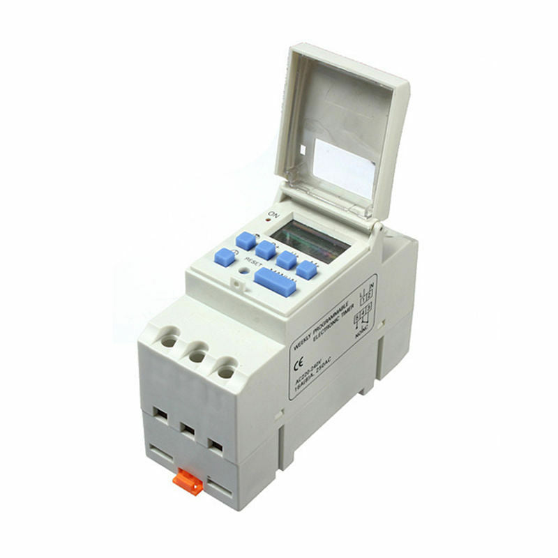 220V 16A Time Relay Switch Digital LCD DIN Programmable Weekly Rail Timer AC