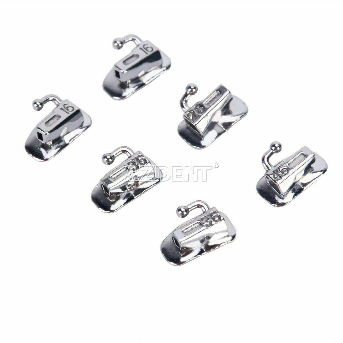 10Pack Orthodontic Bondable Buccal Tube Non-Convertible Roth 0.022 For 1st Molar
