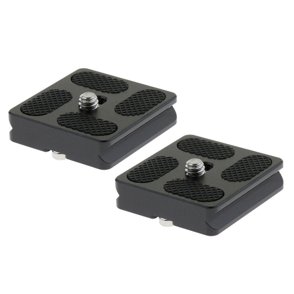 2xMetal Camera 42x40x10mm Quick Release Plate ForArca-Swiss Tripod Monopod Black