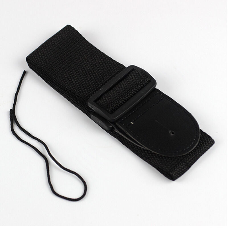 Replacement Adjustable Black Soft Thick Strap For Electric Acoustic Guitar Bass