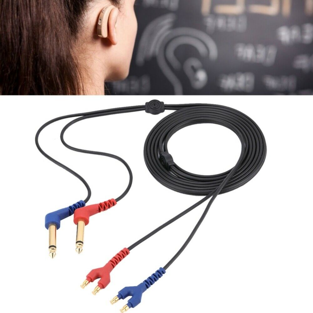 2m Headset Cable Wire for Headphone Air Conduction Audiometer Hearing Tester