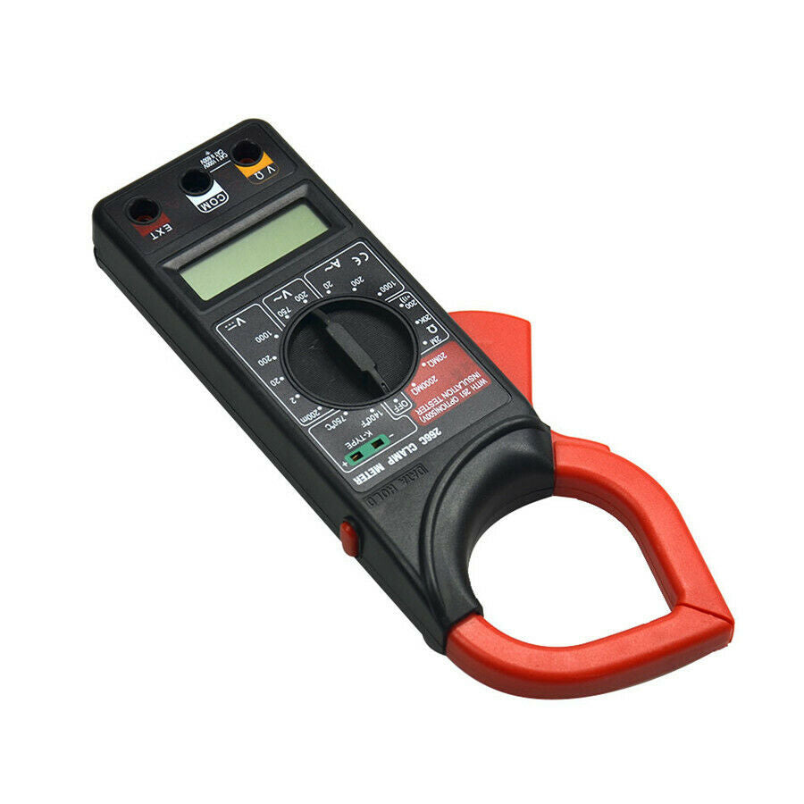 DT266C Digital LCD Clamp Meter Multimeter Ohmmeter with Temperature Measurement