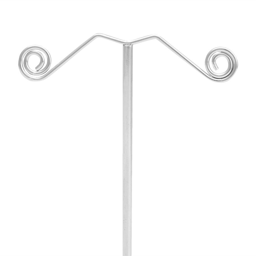 3pcs Clear Acrylic Metal Tree Earring Necklace Jewelry Display Stand Rack Holder