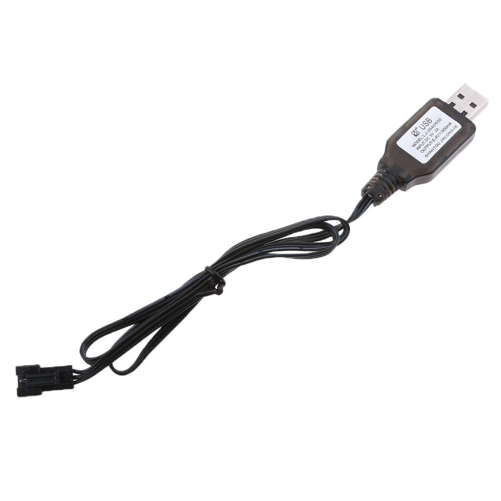 Premium 6.4V USB to SM-3P Lithium Battery Charger Cable for RC Drone