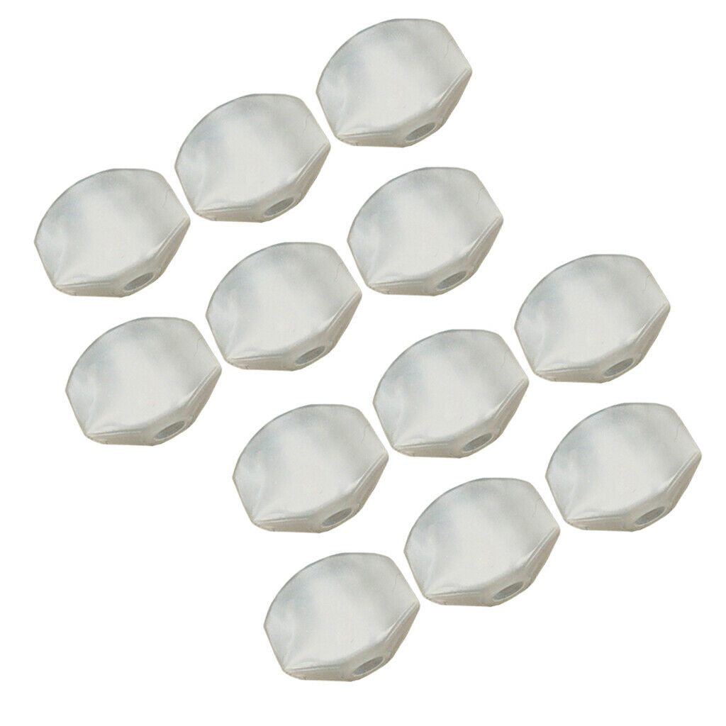 12pcs Electric Guitar Square Tuning Peg Buttons Tuner Machine Heads White