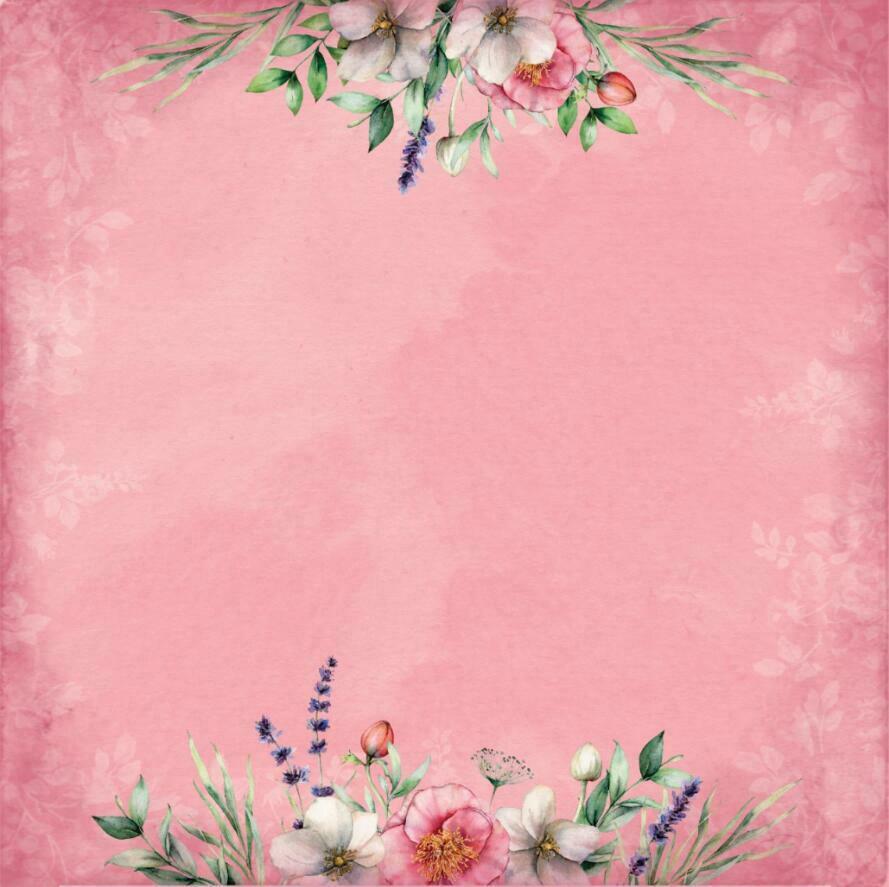 12Pcs Floral Paper Pad Single-sided DIY Scrapbooking Photo Album Card Journal