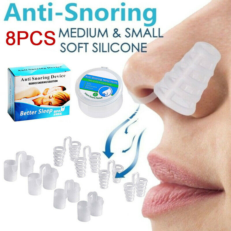 8 Pcs/Set Snoring Solution Anti Snoring Devices Professional Snore Stoppe.l8