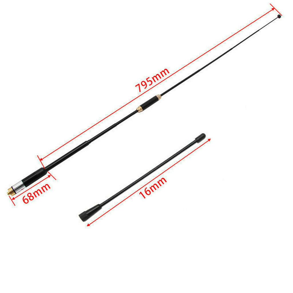 High Gain Low SWR Dual Band Radio Telescopic Antenna SMA F Connector Base