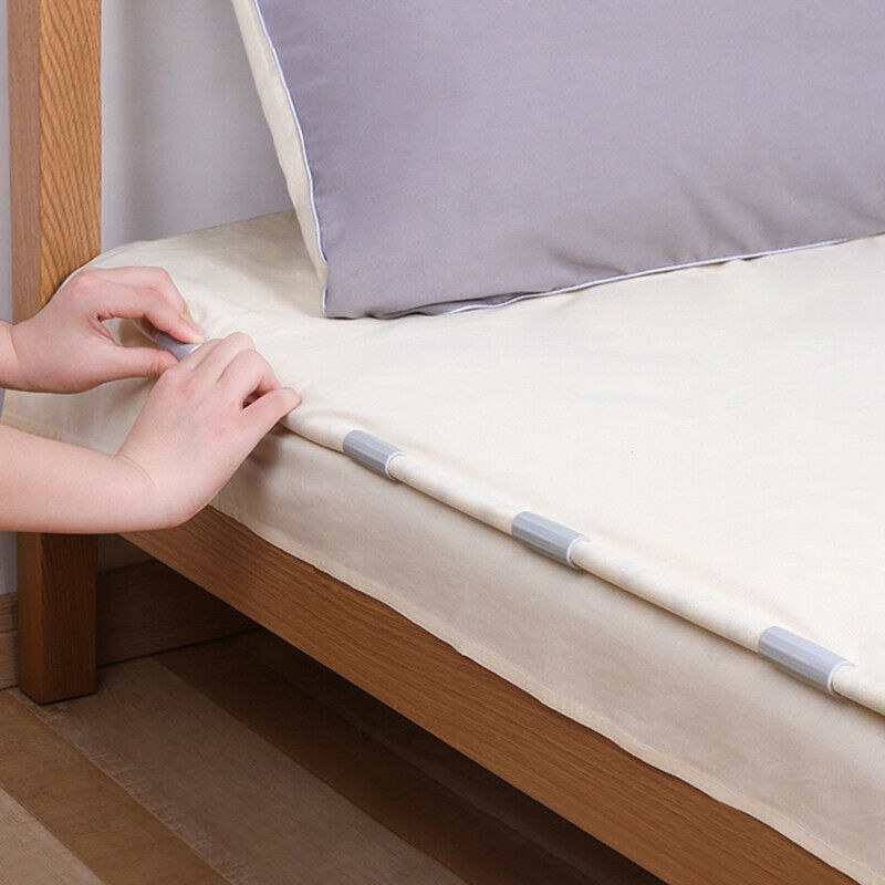 Bed Sheet Grippers Fasteners Bed Sheet Clips Keep Sheets Snug, 8 Pieces