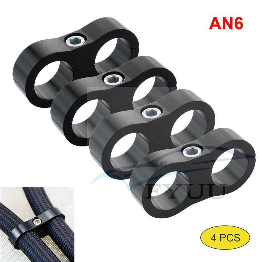 8Pcs CNC AN8 Braided Fuel Oil Hose Line Separator Clamp Fuel Oil Lines