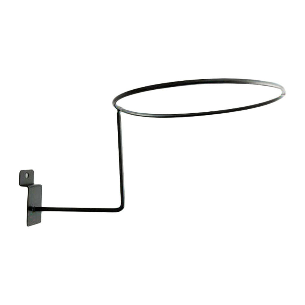 6x Wall Mounted Metal Helmet Display Holder Hanger for Top Sun Hat Black