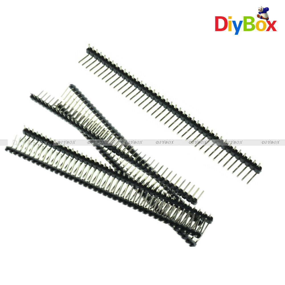 3PCS 40 Pin 2.54mm Right Angle Single Row Male Pin Header Strip PCB For Arduino