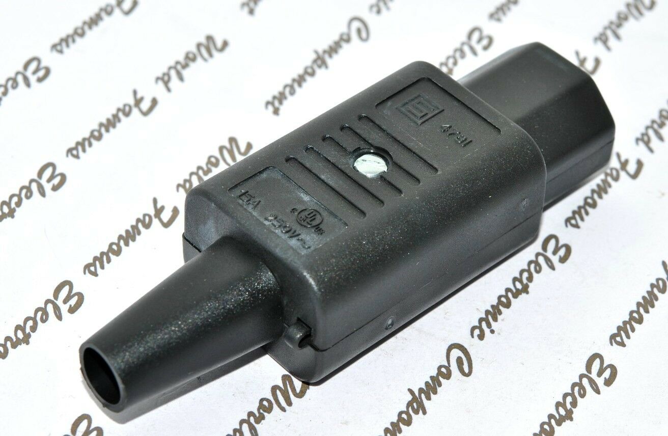 1pcs-SCHURTER 4781-0100 IEC C15 15A 250Vac  Re-wireable Female Plug -Connector