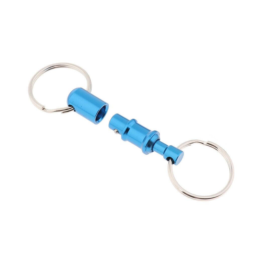 8Pcs/Set Aluminum Detachable Keychain Pull Apart Breakaway Key Rings Handy