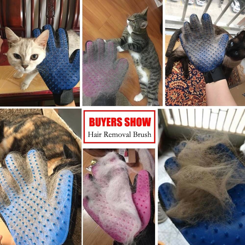 Pet Cats and Dogs Cleaning Magic Gloves Brush Massage Beauty Grooming Wash Tool