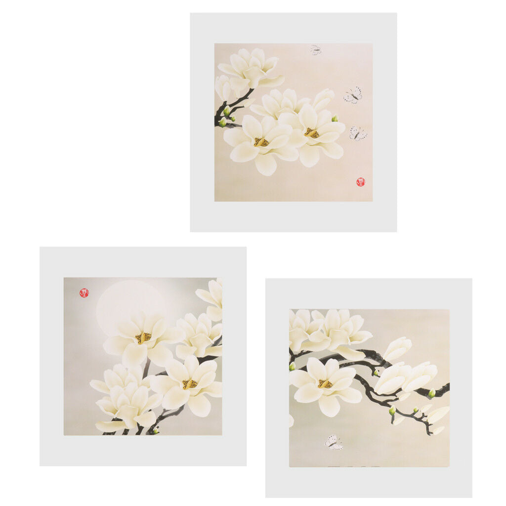 3 Panels DIY Canvas Decorative Wall Paintings Orchid Print Picture Set 30cm