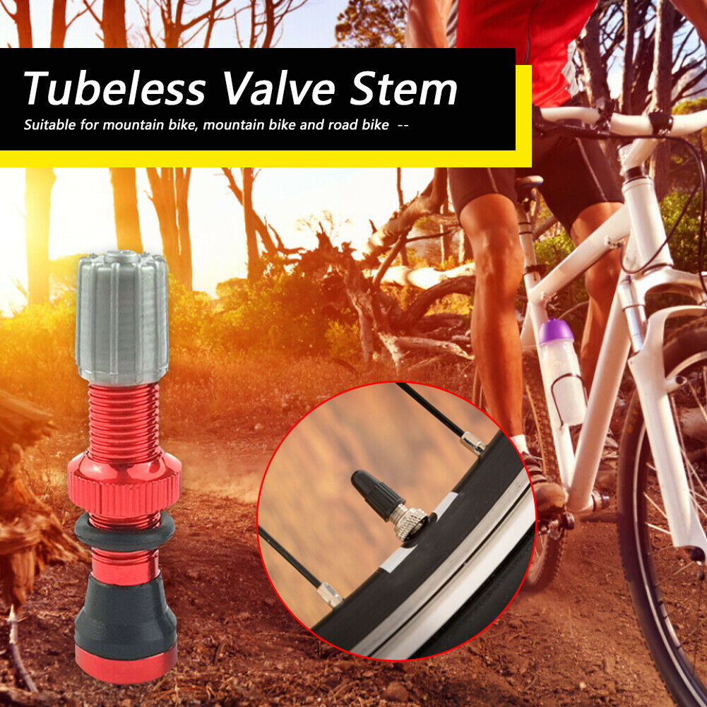 44mm American Valve for MTB Road Bike Aluminum Tubeless Valve Stem (Red)  @