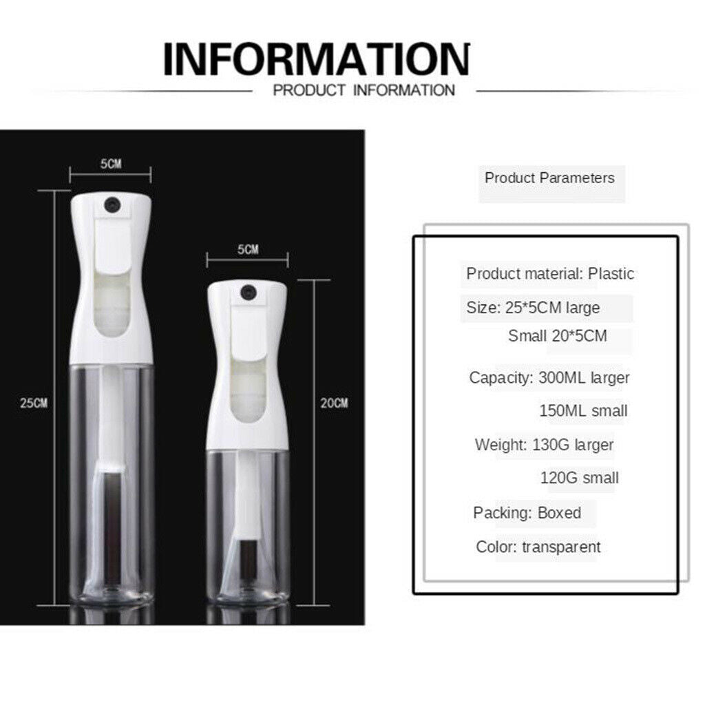 Plastic Spray Bottles Empty Water Pump Spray Bottles Container Perfume 150ml