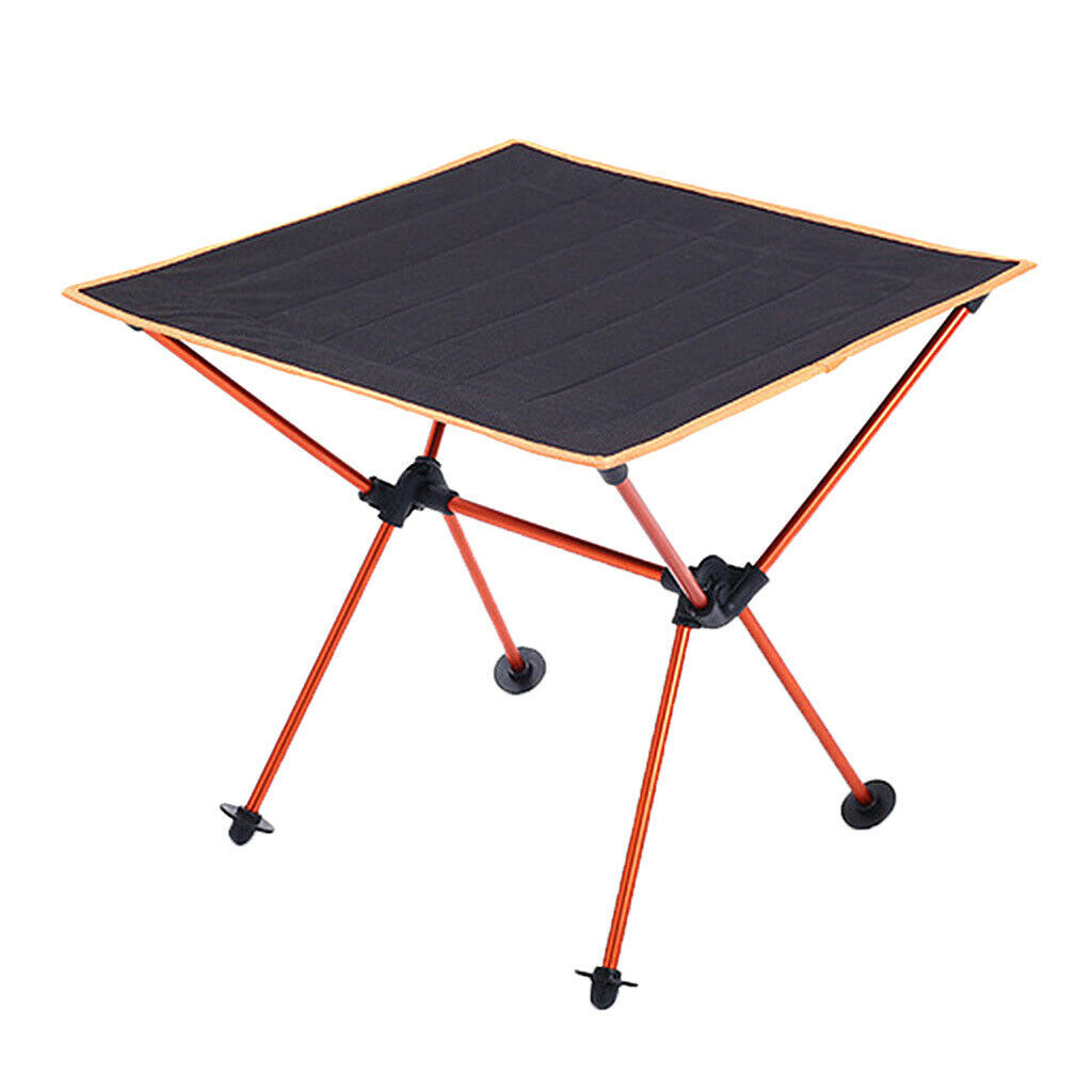Aluminium Camping Foldable Table Travel Picnic Portable Desk with Bag Orange