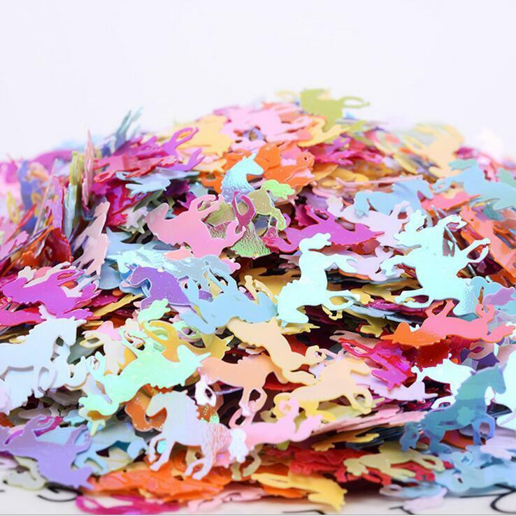 200X unicorn shape Sequin Mixed Fit Sewing Stage Clothes crafts Accessories 18mm