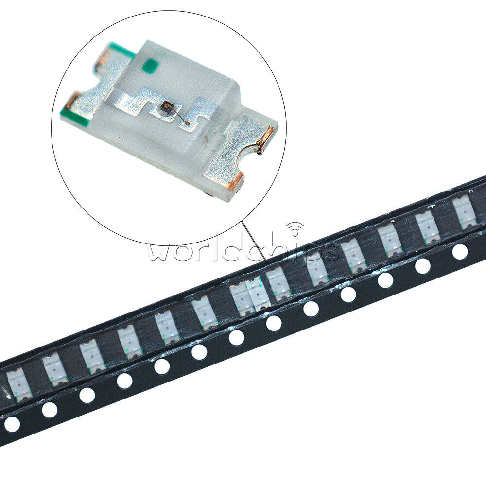 50PCS Yellow super bright 1206 smd led light bulbs car SMT Brightness High