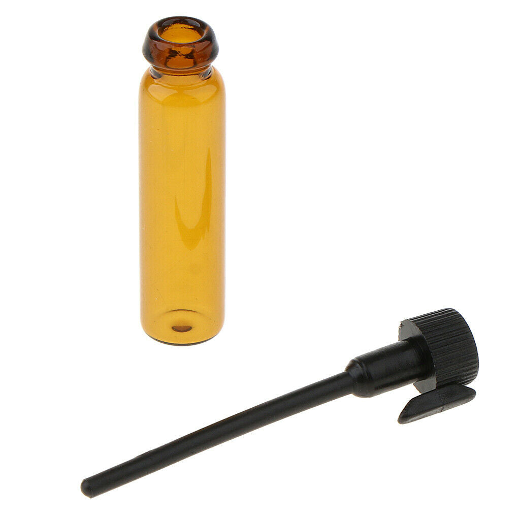 100Pc 1/2ML Empty Amber Glass Vials Essential Oils Bottle Small Makeup Container