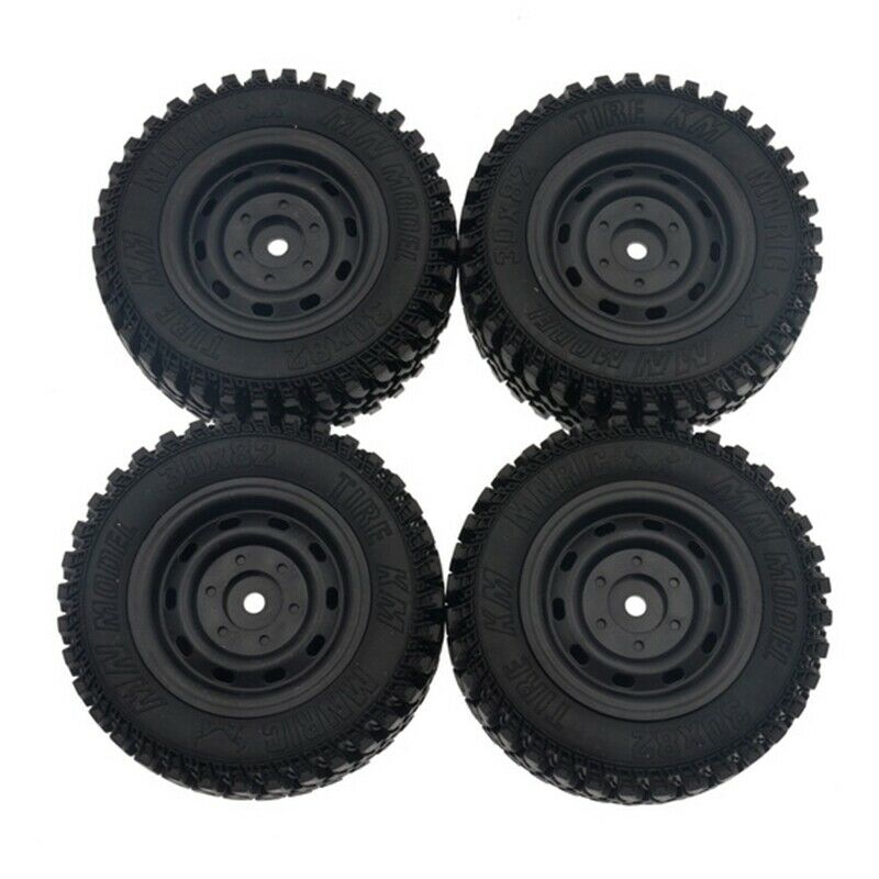 4Pcs Rubber Wheel Tire Tyre Set for MN86 1/12 RC Car DIY Upgrade Spare Parts AJ5