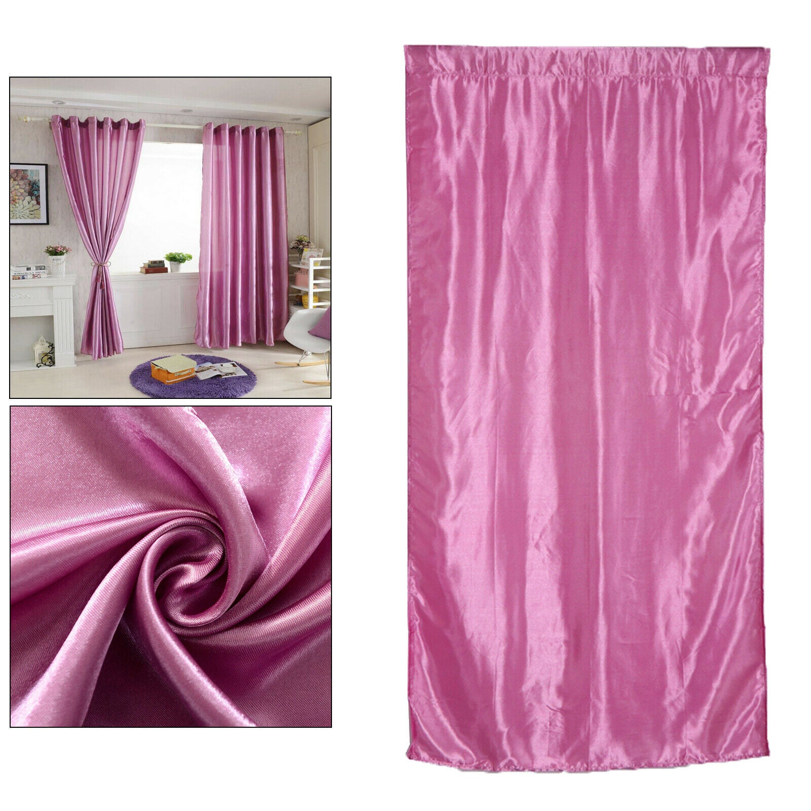 40" x 98" Window Curtains Blackout Polyester for Living Room Cafe Balcony purple