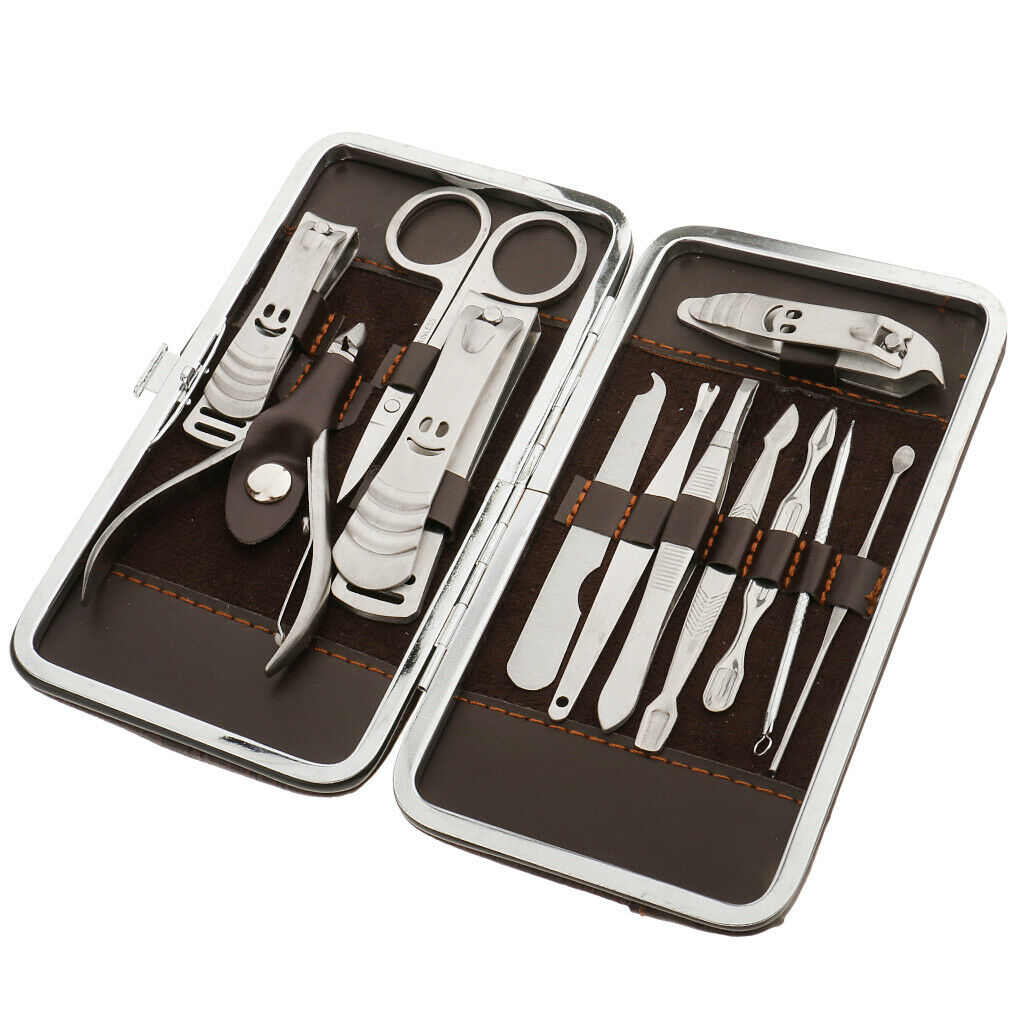 Stainless Steel Manicure Nails Clipper Tools Cuticle Removal Set Travel Kit