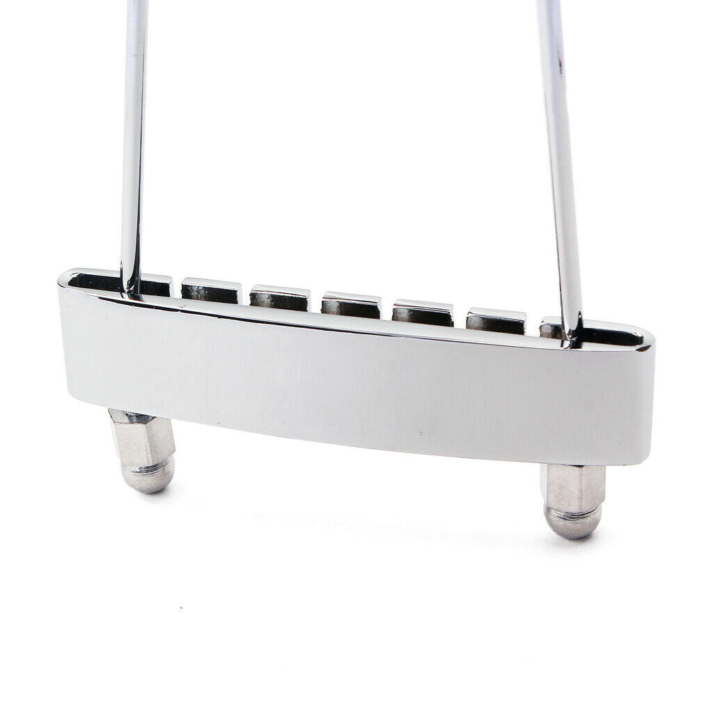 Chrome-plated trapezoid tailpiece bridge for 6-string LP guitar parts