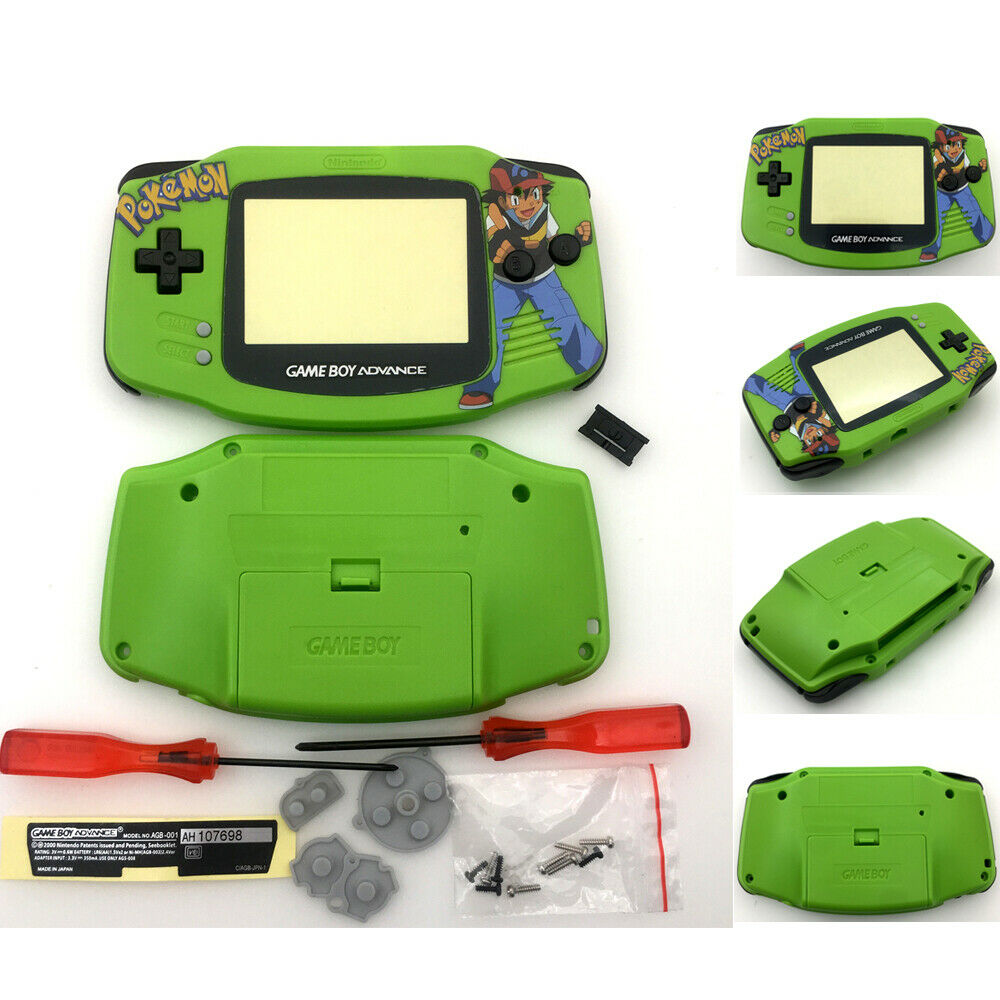 Pokemen Green GBA Shell Housing Case Cover For Nintendo Game Boy Advance console
