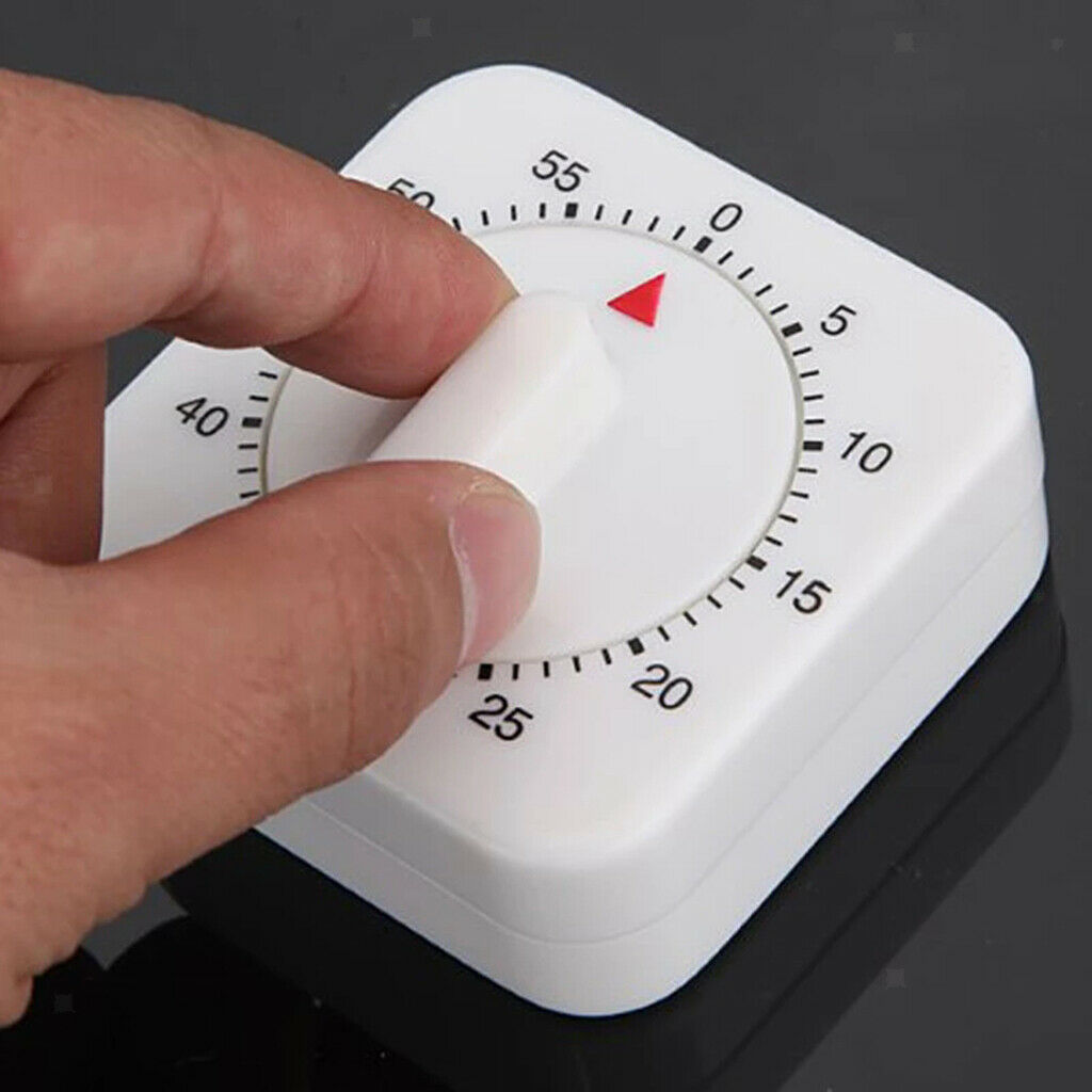 Mechanical Kitchen Timer White Visual Timer Home Steaming Clock