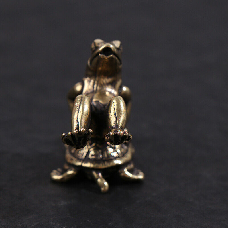 Buddhism Frog Tortoise Statue Ornament Incense Burner Home Desk Decor Tea.l8