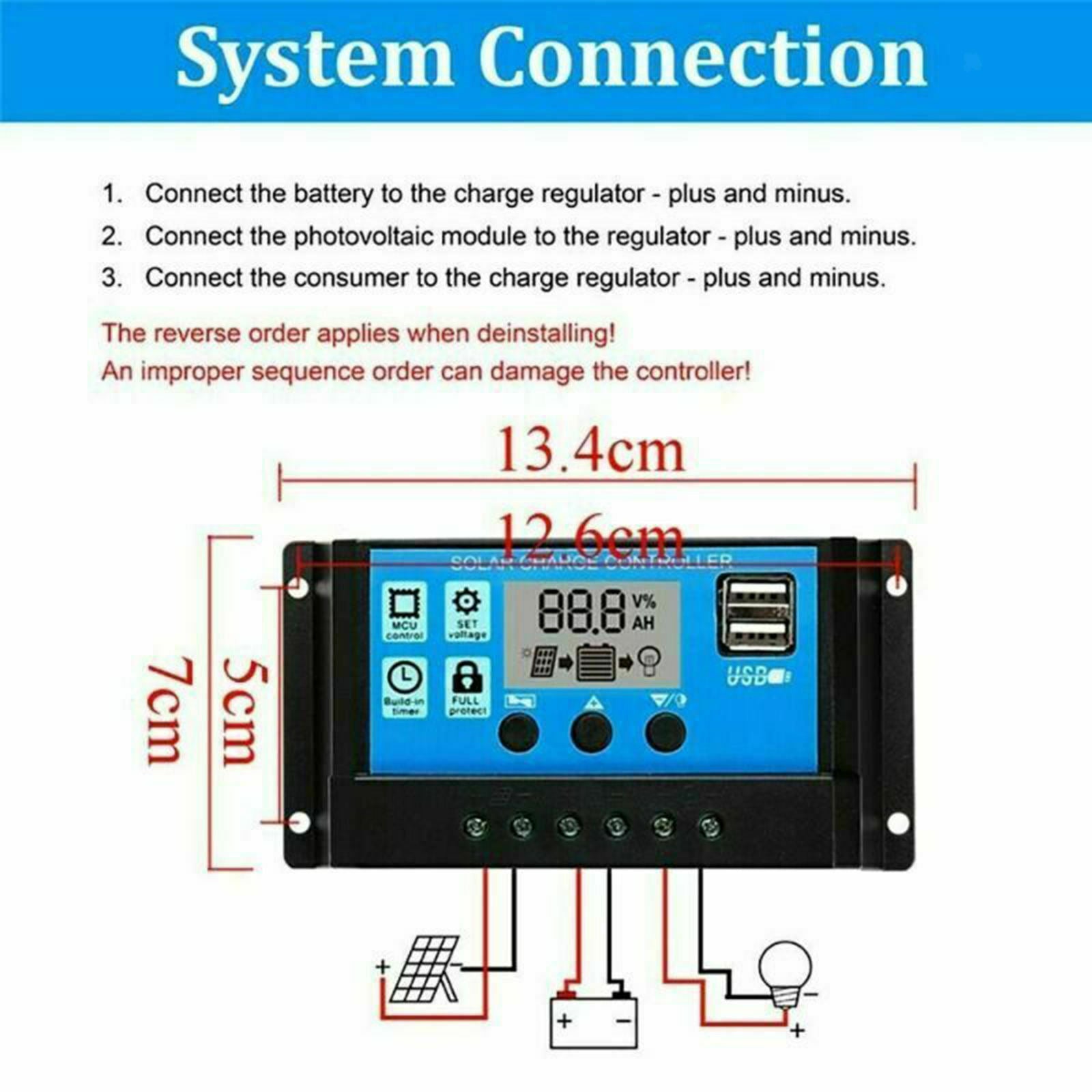 20W Solar Panel Battery Charger Camping Caravan Boat 12V Solar Panel