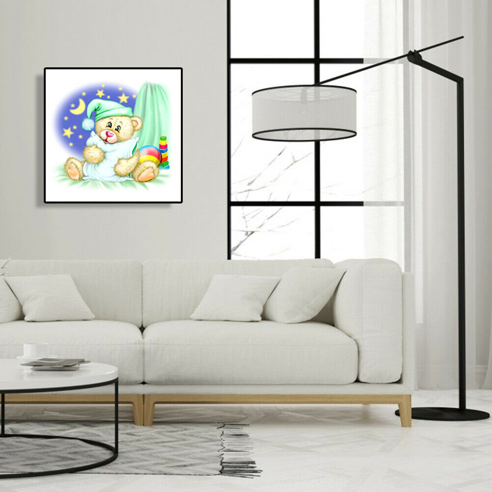 Cartoon Bear 5D DIY Full Round Drill Diamond Painting Mosaic Cross Stitch @