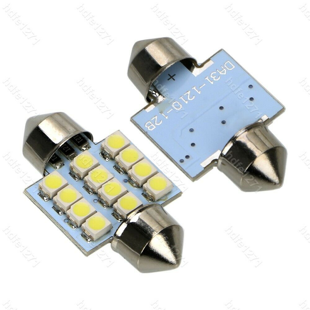 Xenon White LED Lights Interior Package T10 & 31mm License Plate Light x 13Pcs