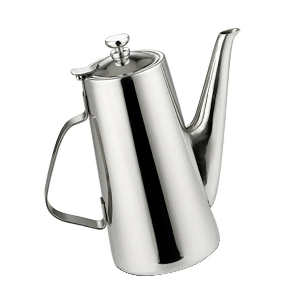 2L Stainless Steel Tea pot Coffee Kitchen Flip Lid Handle Teapot Jug #1