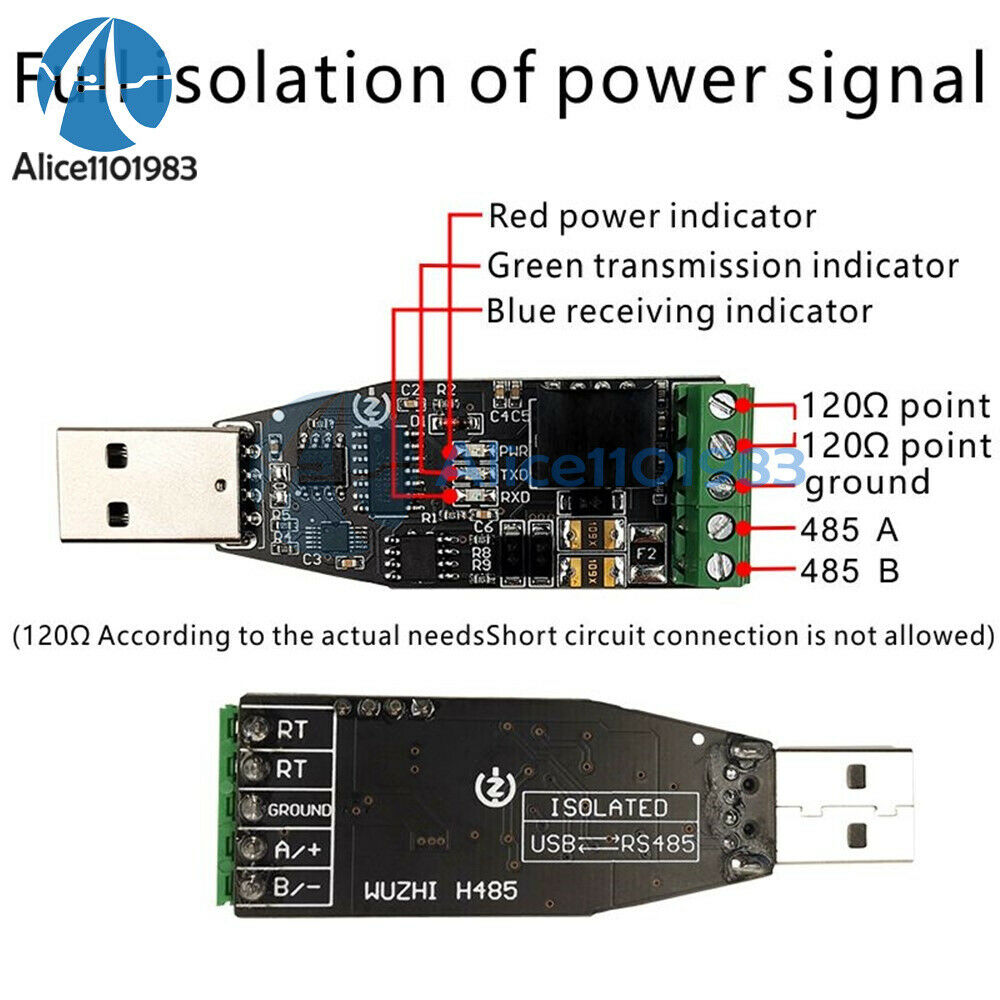 Industrial grade USB To RS485 Communication Module Converter TVS Protection